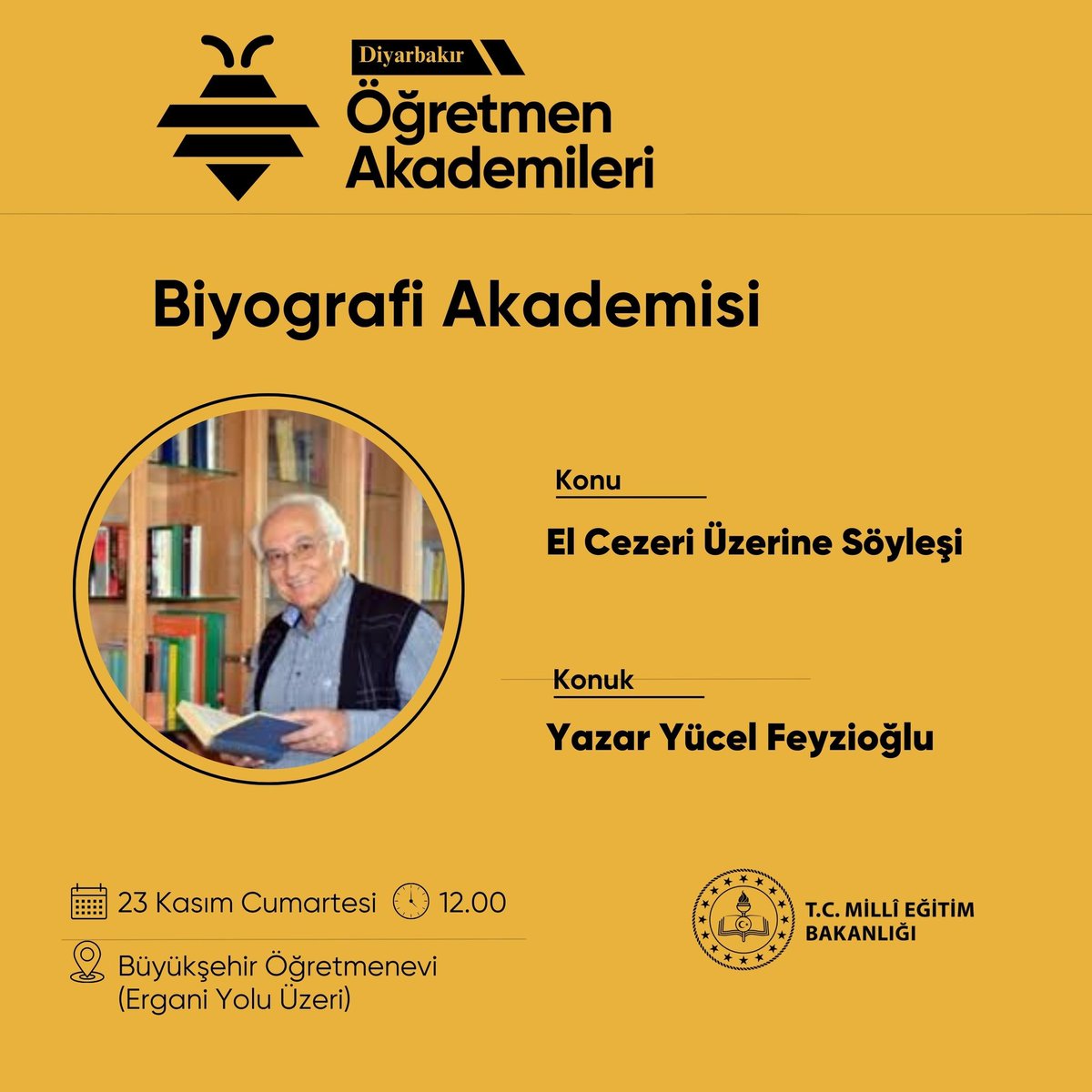 Diyarbakır Öğretmen Akademileri kapsamında Edebiyat ve Biyografi Akademileri'nde kıymetli öğretmenlerimizle buluşma.
