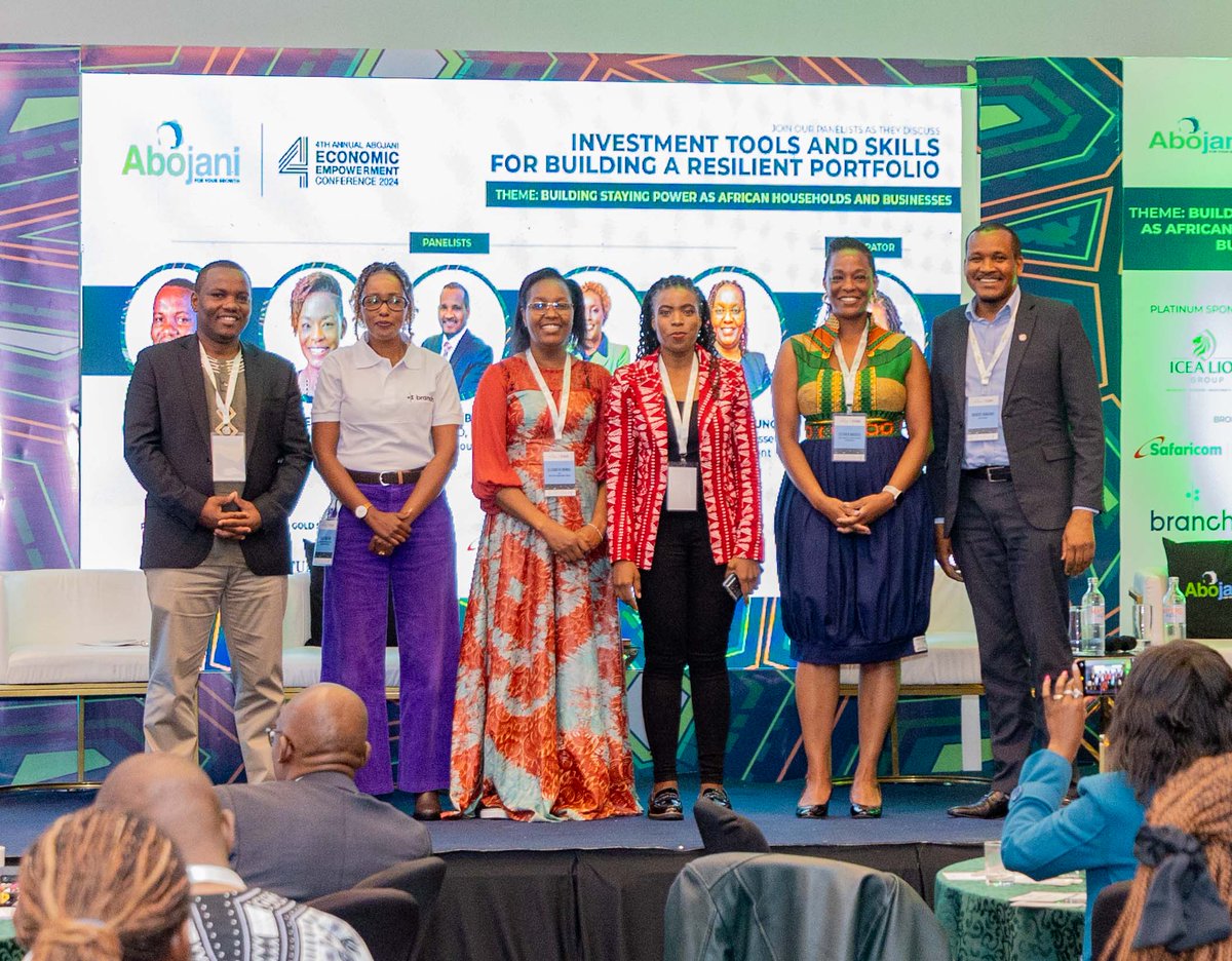 TheAbojani's tweet photo. A big shout-out to our 1st panelists.

▪Peter Wachira - CEO & Principal Officer ICEA LION Trust Company @ICEALION

▪ Robert Kibaara - HF Group CEO @hfc_kenya

▪ Rose Muturi - Managing Director East Africa, Branch International @branch_mfb

▪Elizabeth Irungu - CEO, Absa Asset Management Limited @AbsaKenya 

▪ Esther Masese - Chief Financial Services Officer, Safaricom Plc @SafaricomPLC

That was a very insightful session.

#EconomicEmpowermentKE #StayingPowerKE #Abojani4thEEC24