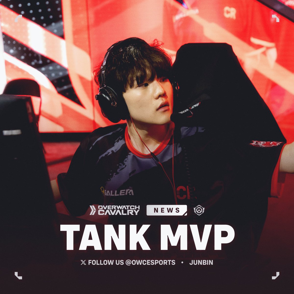 OWCEsports's tweet photo. 🛡️🇰🇷 @Junbin_ow holds the line as the #OWCS Tank MVP! https://t.co/YM1isPXiqV