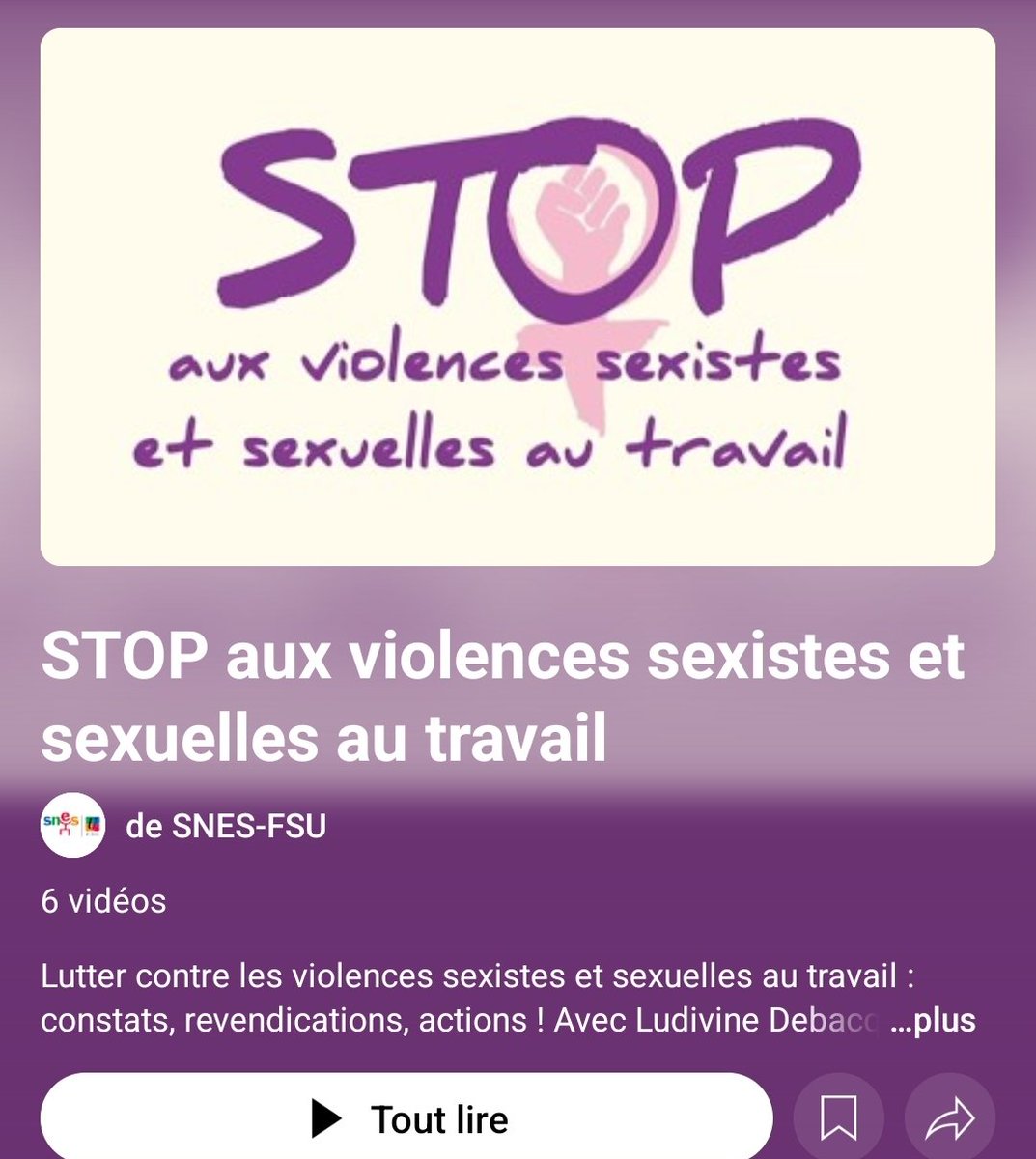 Violences sexistes et sexuelles au travail, de quoi parle-t-on ? Quels impacts sur les victimes ? Quelles obligations de l'employeur ? Victime, que faire ? Témoin, comment agir ?
▶️ 6 vidéos courtes pour s'informer et agir : youtube.com/playlist?list=… #25novembre #23novembre
