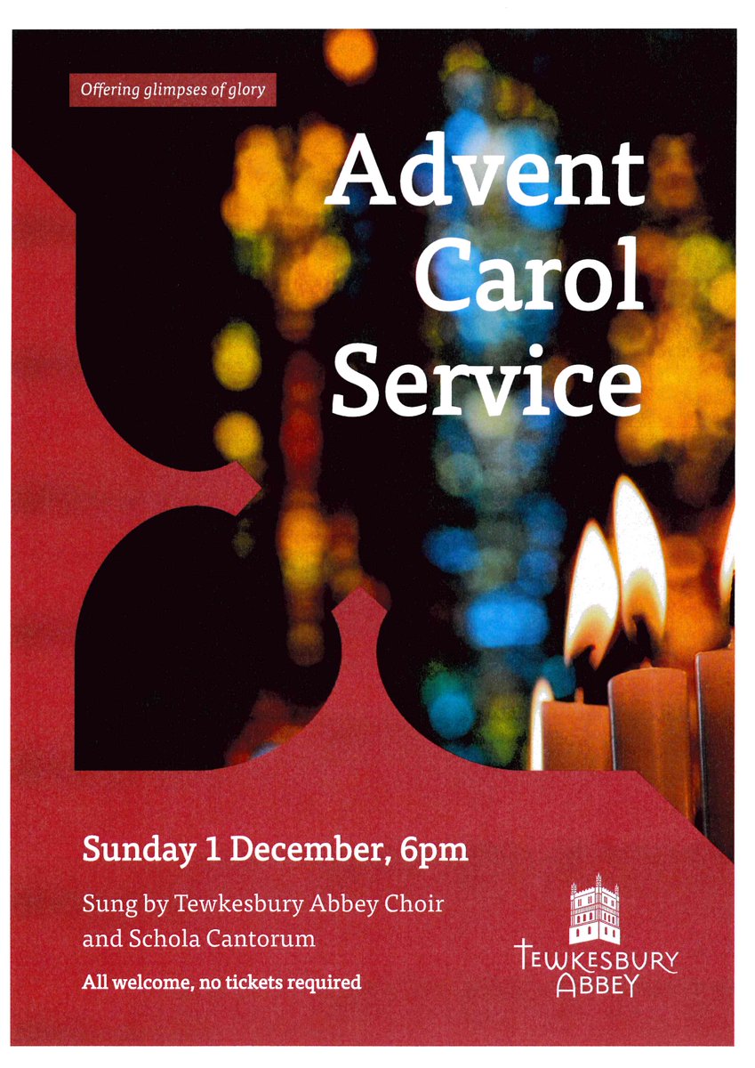 The start of Advent as we count down to Christmas.
Sunday 1 December 6pm Advent Carol Service at 6pm Sung by the Abbey Choir and Schola Cantorum.