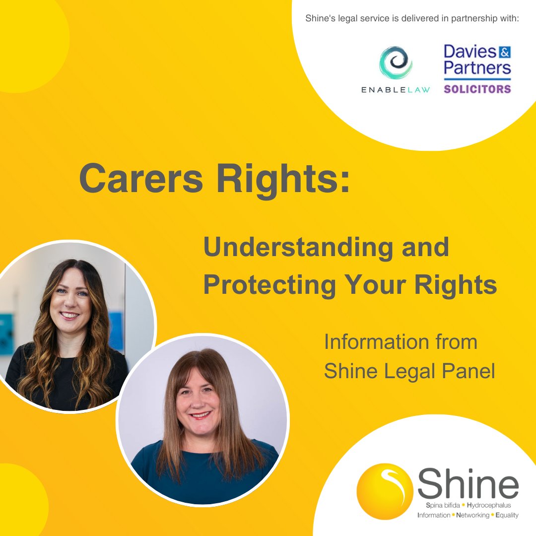 Shine's Legal Panel have drafted an article to help you understand your rights as a parent/carer. It covers what your carers’ rights are and how to access support and information.

Read more here: shinecharity.org.uk/news/news/post…

#CarersRightsDay @dpmedicallaw @enablelaw