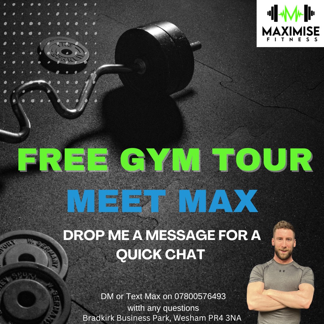 Instagram/Facebook 
MaximiseFitness 
maximisefitness.co.uk
Kirkham