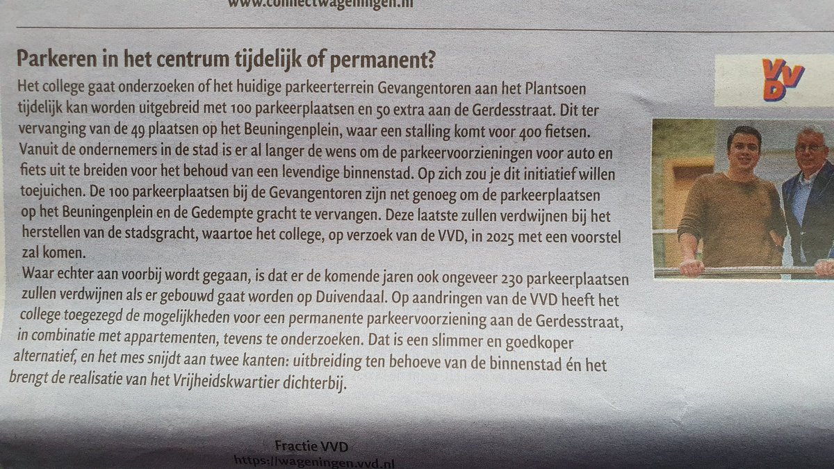 Parkeren kan beter aan de Gerdesstraat #Wageningen dan pal aan de stadsgracht