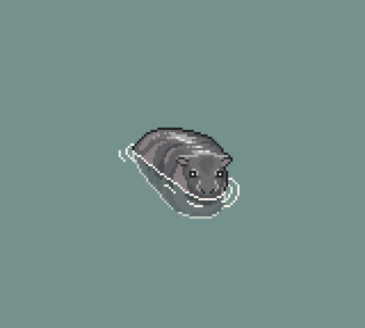 fuzuzu's tweet photo. 肉団子ことムーデンに会いにバンコクの動物園に行きました
#pixelart #mudeng https://t.co/AhDeloCA5t