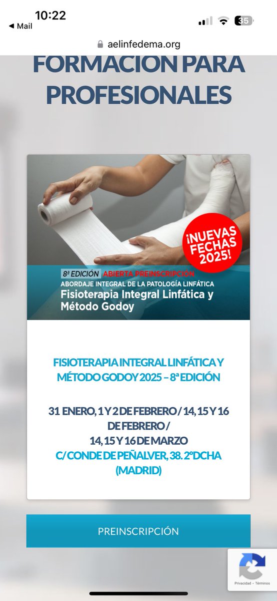 En enero empezamos la 8 edición del mejor curso para el Manejo del paciente con linfedema. Desde un enfoque integral con técnicas de fisioterapia, no solo drenaje linfático manual, sino mucho más: terapia manual, vendajes, ortopedia, ejercicio, fuerza, postura, control motor …