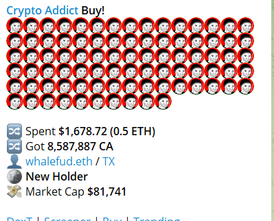 cryptoaddict_CA's tweet photo. @WhaleFUD just bought $CA 

He is real Crypto Addict!

Chart : https://t.co/QHA90YF34X

Join us : https://t.co/8eLylEFzIt https://t.co/iExX8i4ZJw