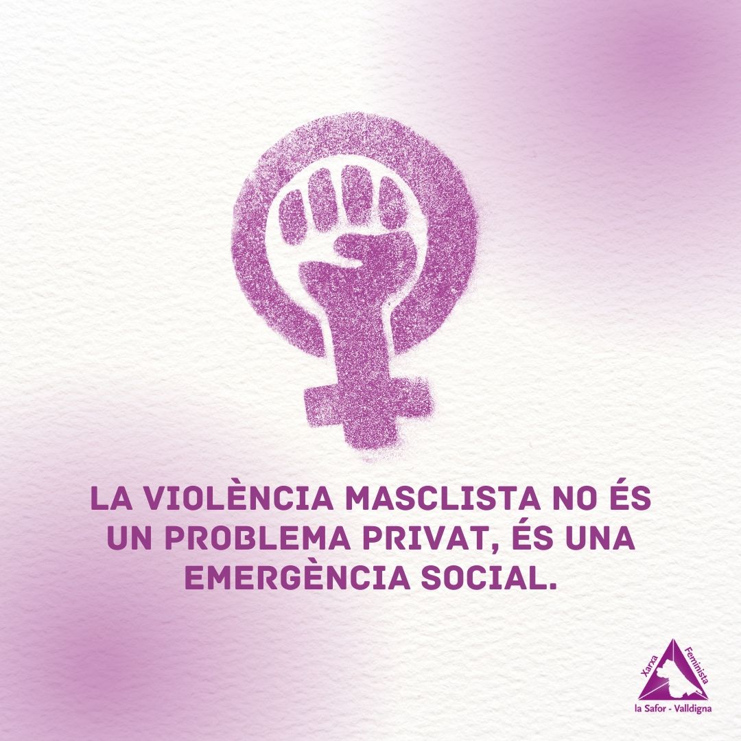 La violència masclista no és un problema privat, és una emergència social.
 💜 Alcem la veu i lluitem per un canvi real!
 #25N #Feminisme