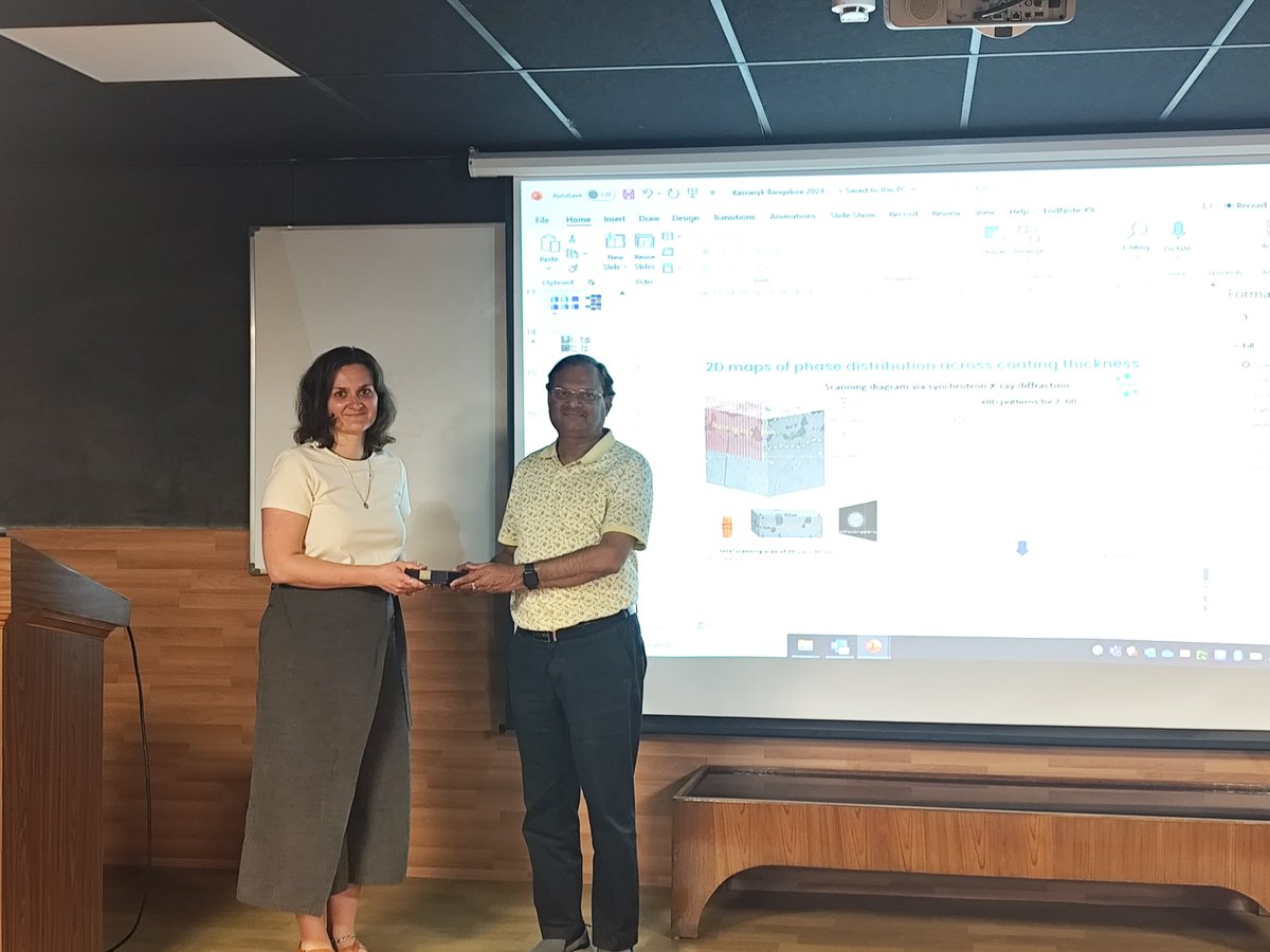 Dr. Valeryia Kasneryk, Scientist (Hereon, Germany), delivered an insightful talk in our department on Metal-Organic Frameworks as potential materials for novel multifunctional coatings.