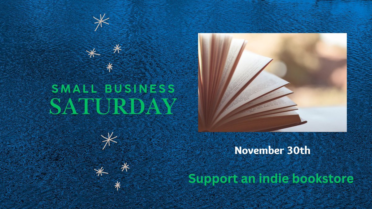 Khadijah L. VanBrakle 🇨🇦 - updates only (@lvanbrakle) on Twitter photo Mark Your Calendars!!!
November 30th is Small Business Saturday 💚💚💚
Don't forget to support your local indie booksellers.
In my area, I've visited
Books on the Bosque
@bookworksabq
<a href="/OrganicBooksABQ/">Organic Books</a>
<a href="/page1book/">Page One Books</a>
Treasure House Books
#NewMexicoAuthor Mark Your Calendars!!!
November 30th is Small Business Saturday 💚💚💚
Don't forget to support your local indie booksellers.
In my area, I've visited
Books on the Bosque
@bookworksabq
<a href="/OrganicBooksABQ/">Organic Books</a>
<a href="/page1book/">Page One Books</a>
Treasure House Books
#NewMexicoAuthor