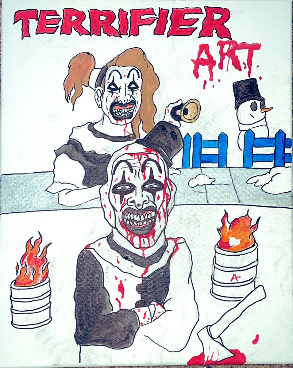 BaneApe5's tweet image. @TerrifierGame @REL3VO @damienleone I told y’all I was so hype to see the Terrifier game I had to show yall how great this piece is coming out! 👀🔥🔪show Art some love ! #TERRIFIER #terrifiergame #arttheclown 🔪🎮