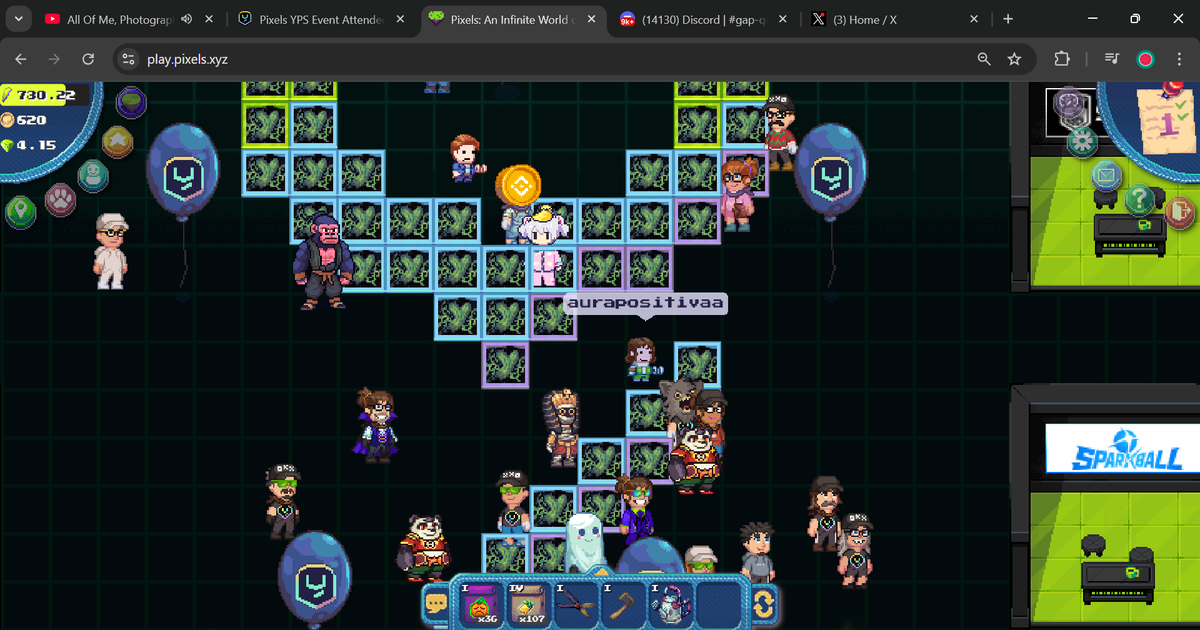aurapositivaa's tweet photo. Joining Pixels x YGG Play Summit and doing fun quest
#YGGxPixels #YGGGAPS8 @YieldGuild @pixels_online https://t.co/UZOLh4NN2e