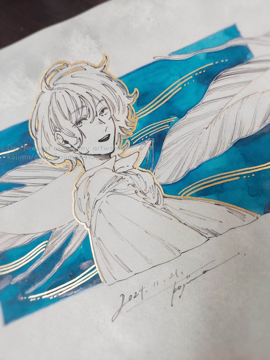「」|小嶌❇個展4/1(土)〜4/13(木)のイラスト