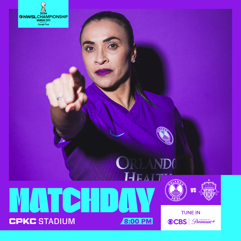 ORLPride's tweet photo. IT'S CHAMPIONSHIP MATCHDAY 🏆

🆚 @WashSpirit 
🏟️ CPKC Stadium
🕗 8:00 PM
📺 @CBS / @paramountplus 
📻 @RealRadio1041 https://t.co/cEPwsSOCL6