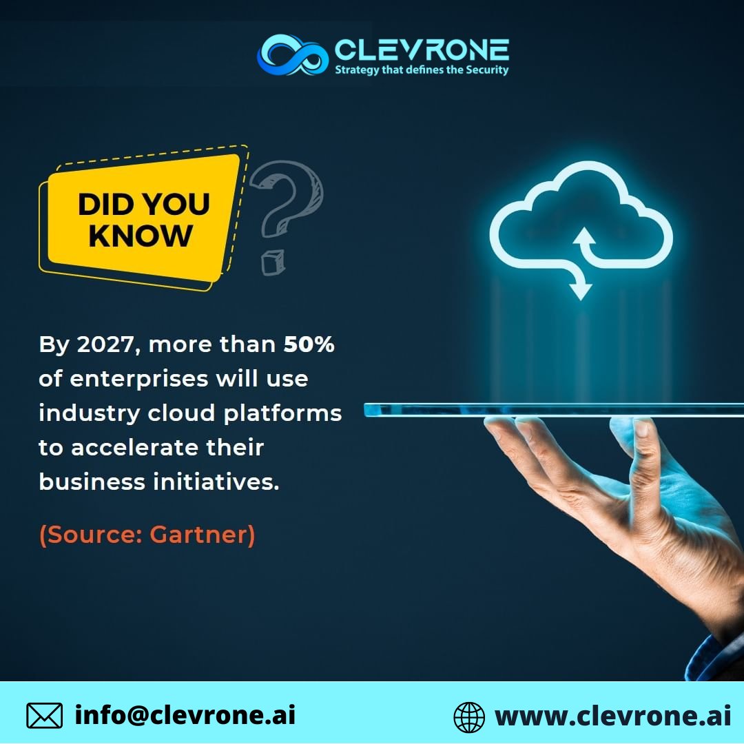 OneClevr's tweet image. "Did you know more than 50% of enterprises will use industry cloud platforms to accelerate their business initiatives? 🚀

Stay ahead with Clevrone’s tailored cloud solutions. ☁️

#IndustryCloud #DigitalTransformation #CloudAdoption #BusinessAcceleration #CloudInnovation