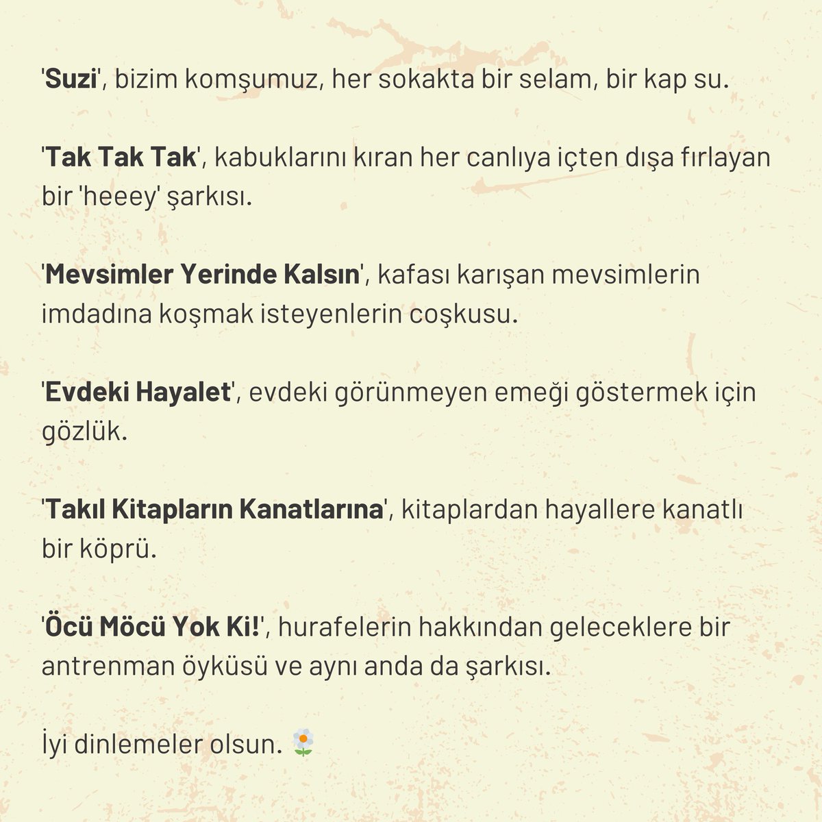 Yeni albümdeki şarkıları sizinle tanıştırmak isteriz. 🌼

Not: Yeni albüm ŞubadApp ve subadapcocuk.org'da. Çok Yakında tüm platformlarda olacak. 

#KabukKırmaPartisi
