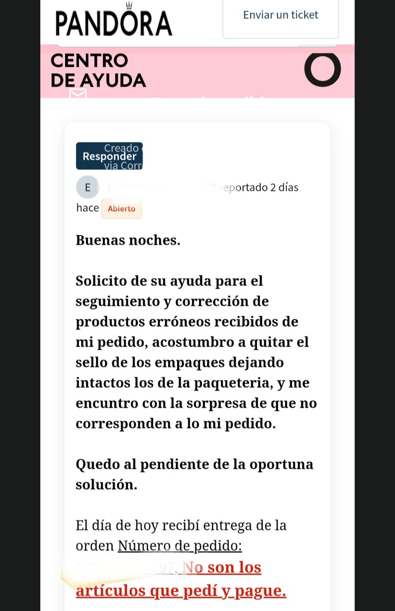 nakumick's tweet photo. Sin respuesta del centro de ayuda @PANDORA_NA @AtencionProfeco @Profeco https://t.co/kFnSyJ9Q3Y