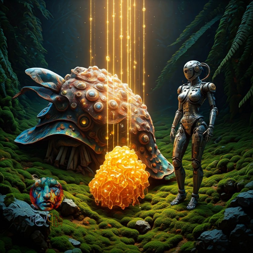 nev9aR's tweet photo. ~Cybernetic Shepherd~
In a realm where metal meets the moss, A robotic shepherd, nature's cross. A creature strange, of circuits and of shell, Watches over life, a digital spell. #ElectionResults #CongratsOrmkorn #勤労感謝の日 #PROUDOFORM #CASSANDRA #SmackDown #Jharkhand #aiart https://t.co/YfJbmhUw3B