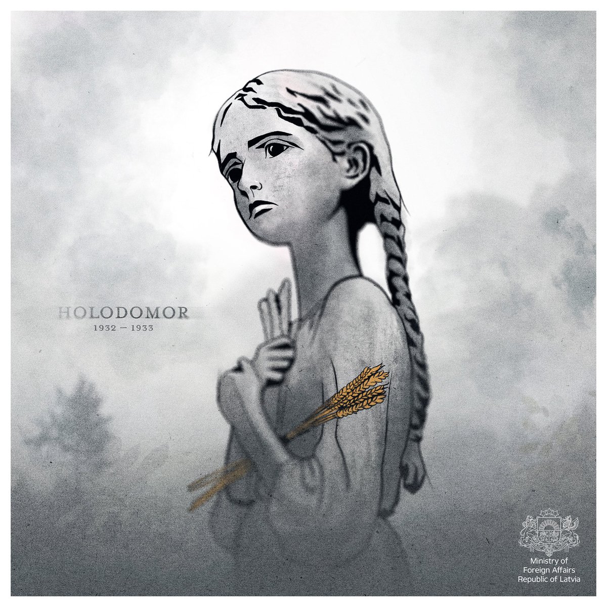 Latvian_MFA's tweet photo. Today marks 91 years since the Holodomor—a genocide that claimed millions of Ukrainian lives. As Russia weaponizes food once again, Latvia stands with Ukraine, supporting its #GrainFromUkraine 🇺🇦 initiative to combat hunger and uphold global food security. https://t.co/ti1uJQs43u