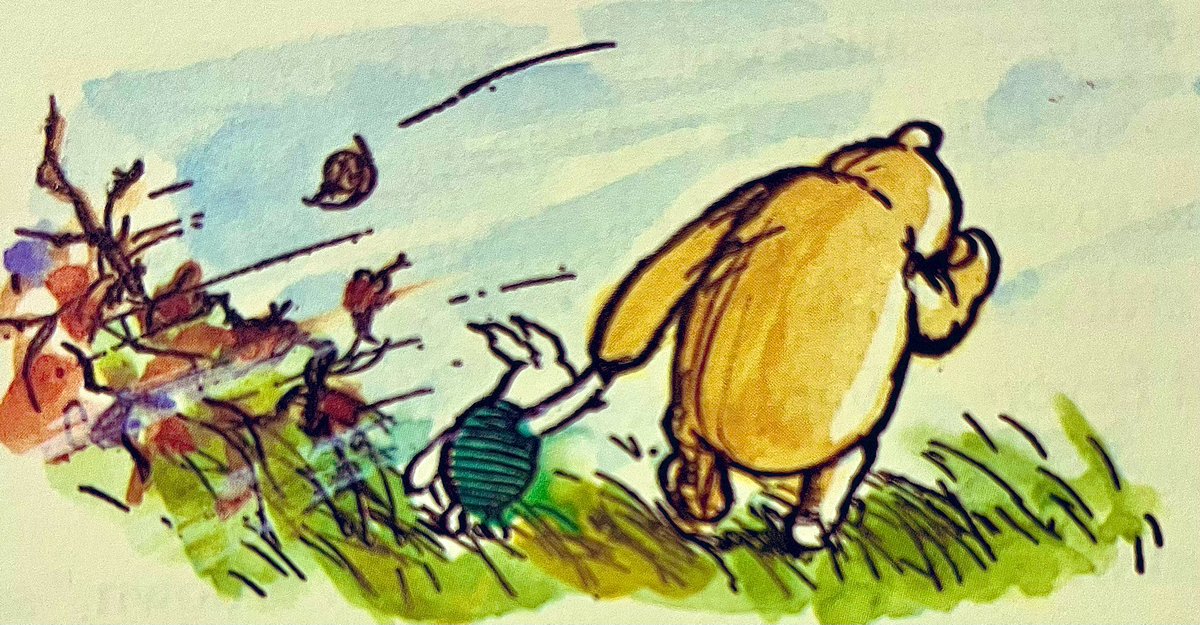 A_AMilne's tweet image. They got up; and after Piglet had sat down again, because he didn’t know the wind was so strong, they started off. They held on to each other shouting, “Isn’t it?” and “What?” When they got to Kanga’s house they were so buffeted that they stayed for lunch. ~A.A.Milne #StormBert