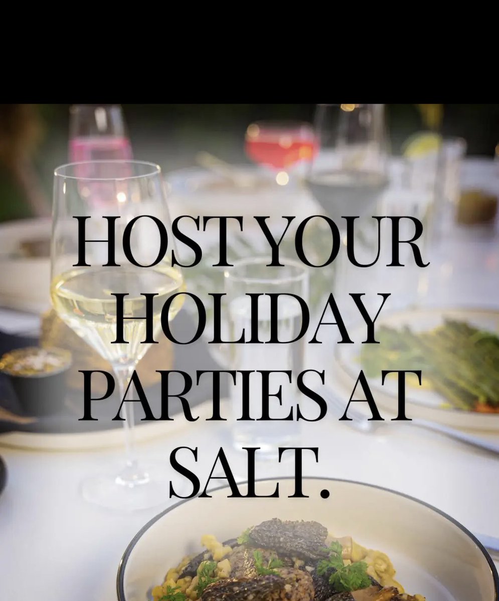 SALTROCKFORD's tweet photo. This Holiday Season, Let SALT Craft Your Perfect Festive Dining Experience.

Whether you’re planning an intimate holiday dinner, or company celebration, we believe every aspect of your event should sparkle with the magic of the season—meticulously customized to fit your needs.

This holiday season, let SALT bring your dream holiday party to life. Contact us at 815-706-7258 or info@saltrockford.com