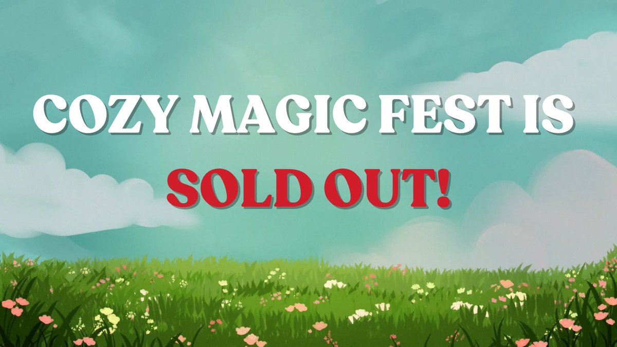 CozyMagicClub's tweet photo. Tickets for Cozy Magic Fest are officially SOLD OUT! ✨

We can’t wait to sling some cardboard with you all tomorrow! https://t.co/FFs7rPHlZO