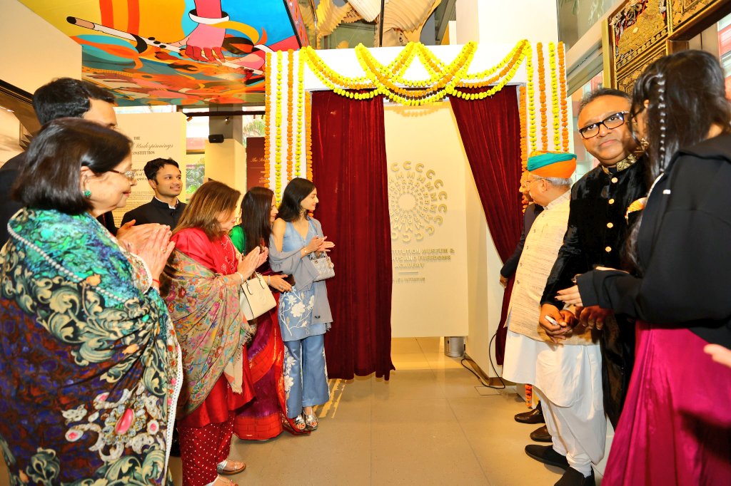 MPNaveenJindal's tweet photo. Honored to inaugurate India’s first Constitution Museum and Rights and Freedom Academy at @JindalGlobalUNI alongside Shri @arjunrammeghwal Ji, Hon’ble Minister of State for Law & Justice. 

A proud tribute to the 75th anniversary of the adoption of the Indian Constitution, celebrating its timeless values of justice, liberty, and equality. 🇮🇳