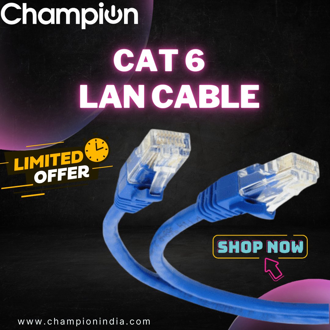 ChampionComps's tweet image. CAT 6 RJ45 Ethernet Cable – High-Speed Gigabit LAN Network Patch Cable, for Reliable Internet Connectivity
#EthernetCable
#CAT6Cable
#RJ45Cable
#GigabitLAN
#HighSpeedConnectivity
#NetworkCable
#LANPatchCable
#InternetConnectivity
#FastInternetConnection
#DataCable #CableDeals