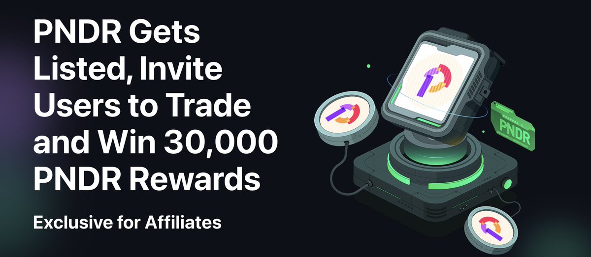Ponder_One's tweet photo. Invite users to trade and win your share of 30,000 $PNDR in this exclusive event for @kucoincom Affiliates! 🚀
⏰ Ends on Nov 30, 2024, 11:00 (UTC)

Join here: https://t.co/BzhdS79qnx

#KuCoin #PonderOne https://t.co/JZphI7Z2QL