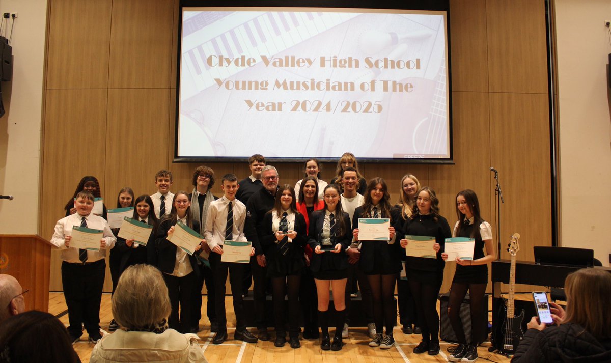 music_cvhs's tweet photo. Congratulations to all pupils who participated in our annual Young Musician of The Year event. We are so lucky to work with these extremely talented pupils! Congratulations to our winners, Amber &amp; Phoebe and runners up Olivia &amp; Matthew! @ClydeValleyHS @SYMusicians @MepgScotland https://t.co/jgZEMXvXjN