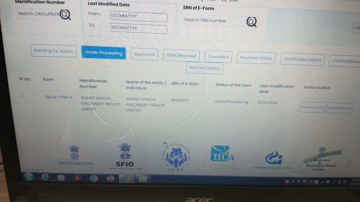 Syedtauseefadv's tweet photo. Srn AB1838131 pending for almost 10 days for name approval. What is going on whether crc is sleeping no work is done in office.
@MCA21India 
@nsitharaman 
@nsitharamanoffc 
@PMOIndia https://t.co/h36BoTLYBj