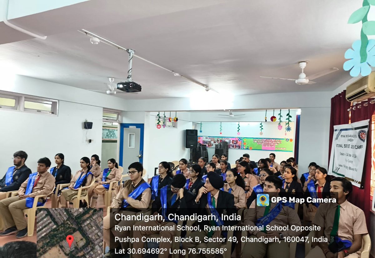 NSSRyanChd's tweet photo. Day-5 NSS Special Camp 2024 at Ryan International School, Chandigarh  
Date -16.11.2024   

Workshop on Nasha Mukt Bharat Abhiyaan https://t.co/KWs4qV0pEP