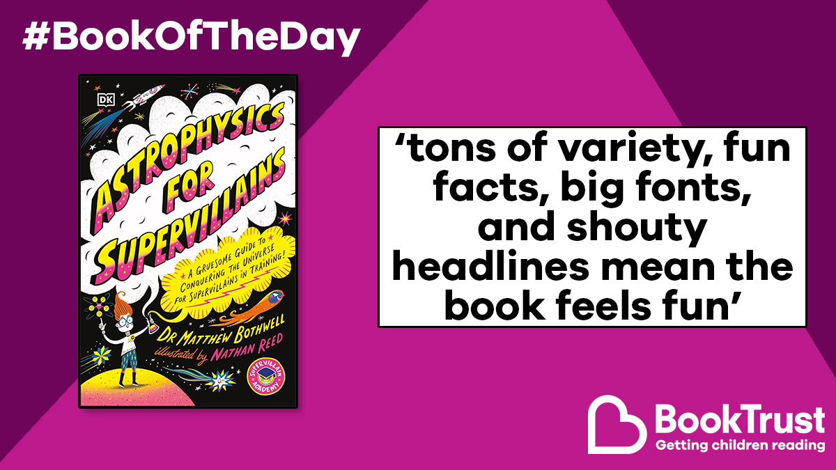 BookTrust (@booktrust) on Twitter photo Perfect for #NonFictionNovember, our #BookOfTheDay shares lots of science in an accessible, vibrant format - with lots of jokes and cartoons along the way!
#AstrophysicsForSupervillains by <a href="/Astronomy_Matt/">Matt Bothwell</a> and <a href="/NathanReed_Illo/">Nathan Reed</a> is great fun:
booktrust.org.uk/book/a/astroph… <a href="/dkbooks/">DK Books UK</a> Perfect for #NonFictionNovember, our #BookOfTheDay shares lots of science in an accessible, vibrant format - with lots of jokes and cartoons along the way!
#AstrophysicsForSupervillains by <a href="/Astronomy_Matt/">Matt Bothwell</a> and <a href="/NathanReed_Illo/">Nathan Reed</a> is great fun:
booktrust.org.uk/book/a/astroph… <a href="/dkbooks/">DK Books UK</a>