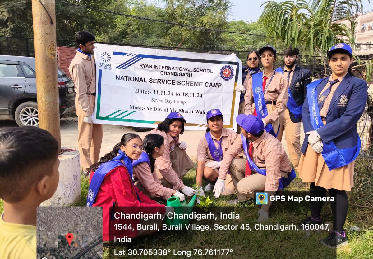 NSSRyanChd's tweet photo. Day-6 NSS Special Camp 2024 at Ryan International School, Chandigarh  
Date -17.11.2024   

Cleanliness and Plantation Drive https://t.co/4P4JIpDt6G
