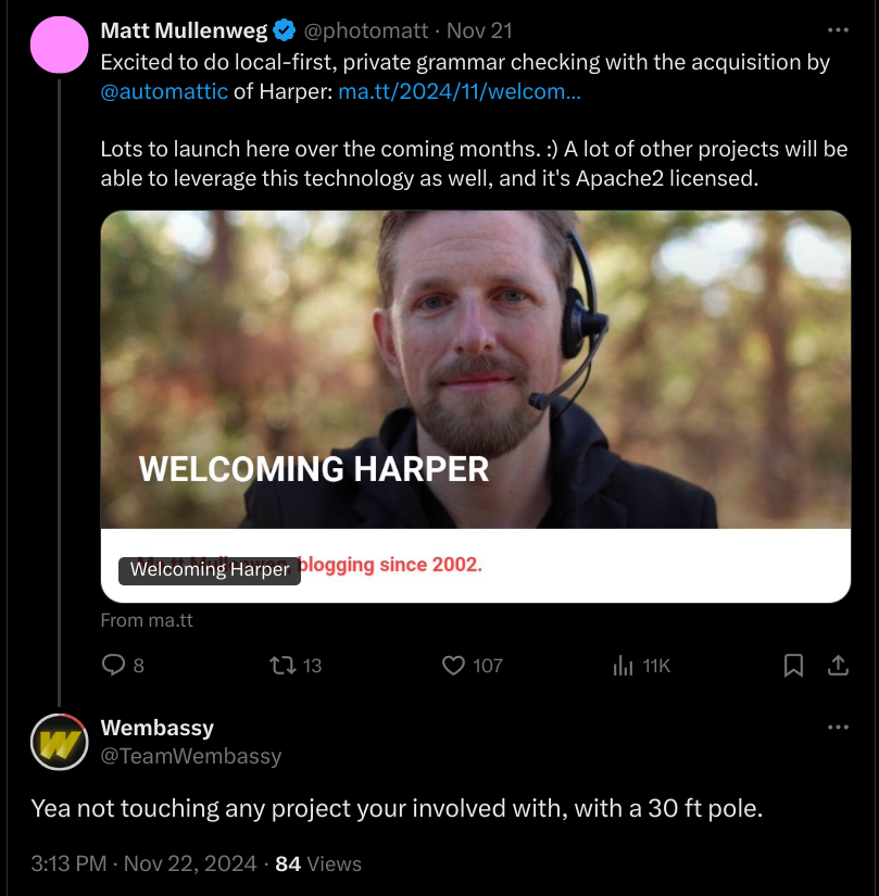 foolstechdev's tweet image. Jetpack, Akismet, the recent #wpdrama - everyone with two active brain cells should be clear about the true intentions of that acquisition and not believe anything he says. I now ditched gitlab for #gitea as well, since he was or still is in the board of directors at gitlab.