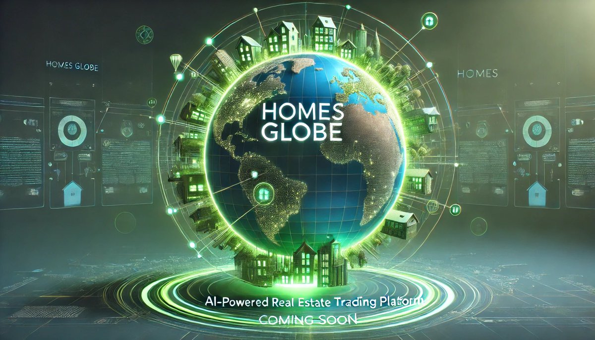 HomesGlobe's tweet photo. The future of real estate is almost here! Homes Globe, the AI-powered cloud tech global real estate listing and trading platform, is launching in just 45 days. 
Get ready to experience a smarter way to buy, sell, and explore properties worldwide. Stay tuned! 🚀 #HomesGlobe #RealEstate #Revolution #ComingSoon #AI #DallE #launch