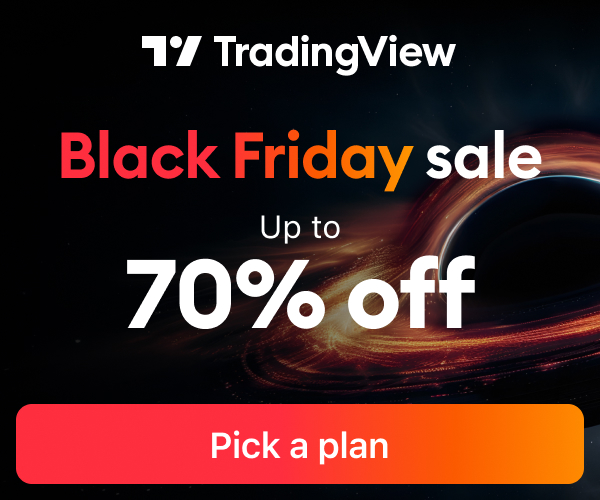 dhawal20jain's tweet photo. TradingView Black Friday Giveaway Is Here 😍 

Giving 1 Year TradingView Premium Plan Worth 20k+ To 1 User 💪🏻

Rules 👇🏻

1] Comment why do you deserve the TradingView premium plan?

2] Like & Repost This Tweet.

3] Must be following @dhawal20jain  & @tradingview 

You will only be eligible for the giveaway if you have followed all the rules.  💯

Results will be announced on Monday 25th Nov.

All The Best ❤️