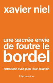Thibaud Elziere (@tiboel) on Twitter photo Une sacrée envie de foutre le bordel
Ce livre est à la hauteur de son titre : un alexandrin avec césure à l’hémistiche. Une figure de style élégante qui mêle la rigueur classique à l’insolence d’un ton résolument familier.
<a href="/Xavier75/">Xavier Niel</a> <a href="/jlmissika/">Jean-Louis Missika</a> Une sacrée envie de foutre le bordel
Ce livre est à la hauteur de son titre : un alexandrin avec césure à l’hémistiche. Une figure de style élégante qui mêle la rigueur classique à l’insolence d’un ton résolument familier.
<a href="/Xavier75/">Xavier Niel</a> <a href="/jlmissika/">Jean-Louis Missika</a>