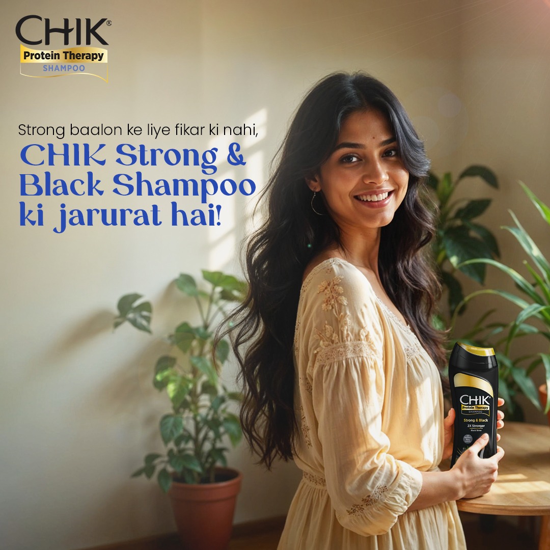 chikbyck's tweet photo. Get ready for stronger, healthier hair!
Experience the power of protein and enjoy double the strength with CHIK Strong &amp; Black Shampoo.
To start your #ProteinTherapy, click on the link in our bio.
#ChikIndia #StrongAndBlackShampoo #StrongHair #Haircare #NourishHair #NaturalShine https://t.co/xbrK9EYYrF