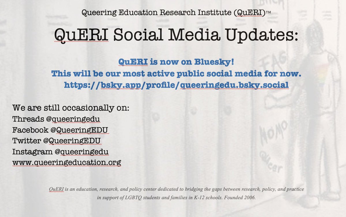 Queering Education Research Institute® (QuERI) tweet media