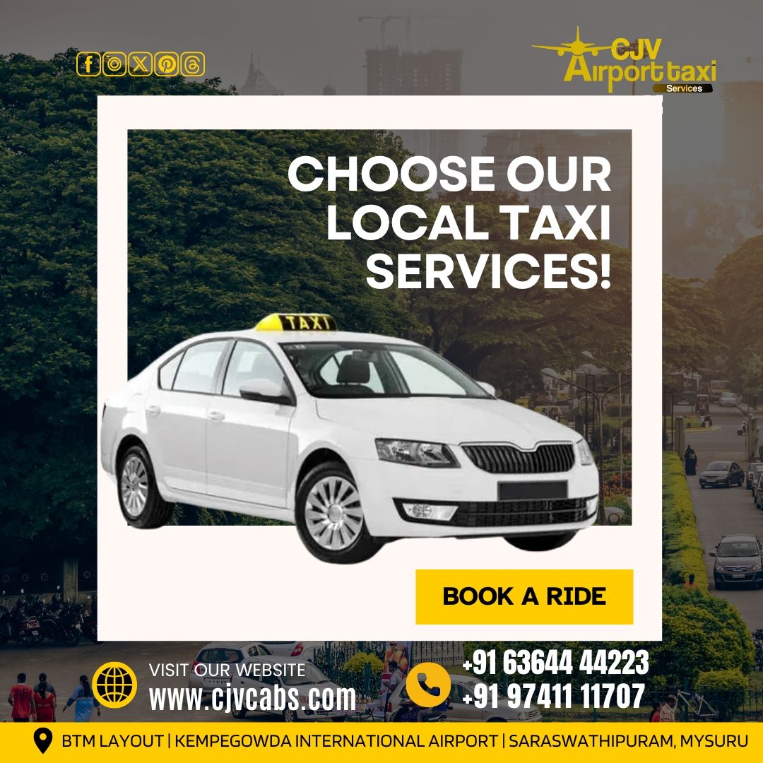 CjvCabs's tweet photo. Choose Comfort, Choose Convenience – Choose Our Local Taxi Services!

📞 +91 63644 44223 / +91 97411 11707
🔗 https://t.co/IET9rd08WG
📍 Bengaluru | Mysuru

#taxiservice #LocalTaxis #localcabs #cjvcabs #AirportTaxiService #bangalore #mysore https://t.co/h6qkveXCXk