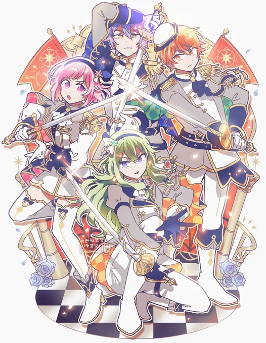 ワンダショ騎士団(草薙寧々、天馬司、鳳えむ、神代類) #prsk_FA 