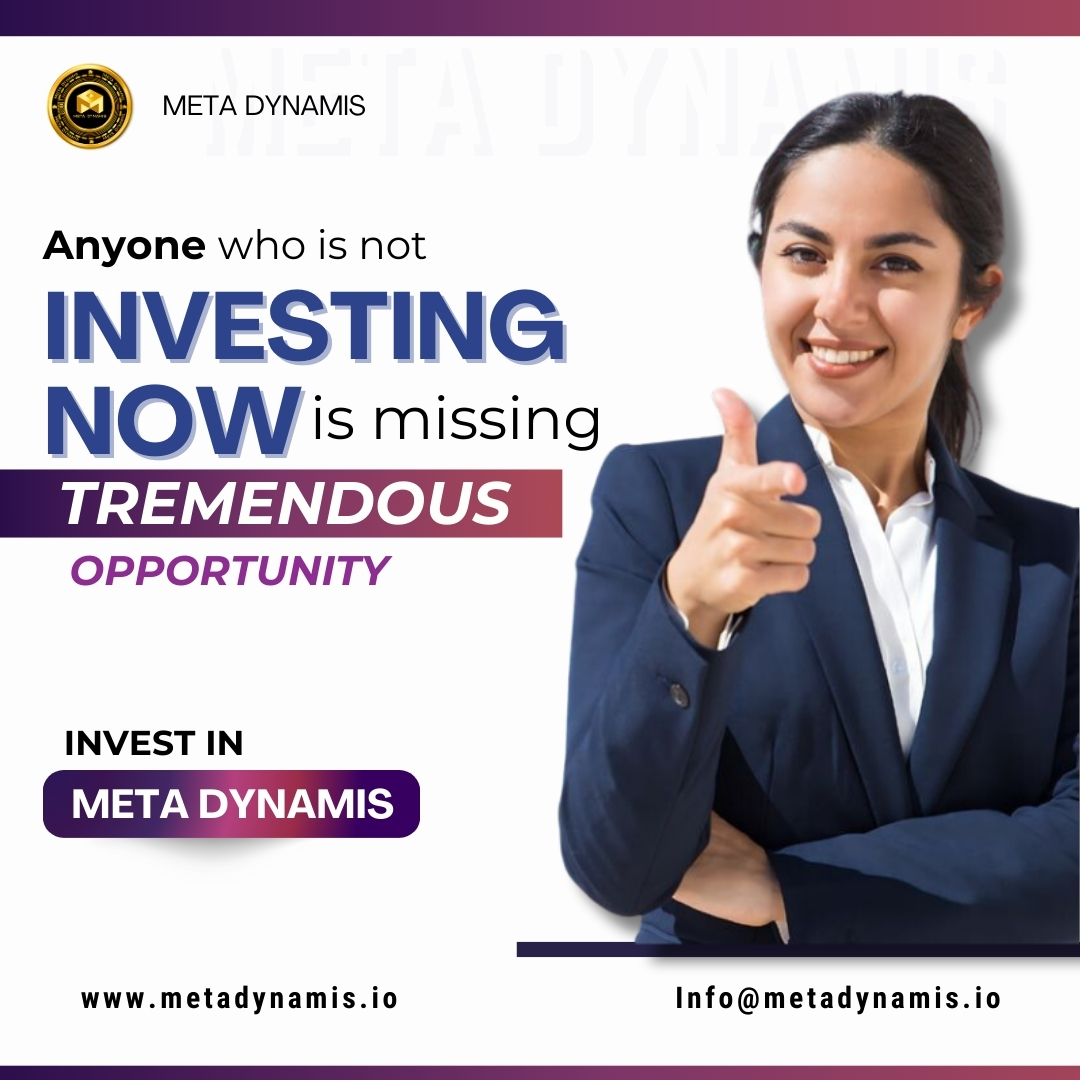 metadynamis's tweet image. Don&apos;t Miss Out on a Life-Changing Opportunity! 
Are you ready to take your investments to the next level?  Those who aren&apos;t investing NOW are letting a TREMENDOUS OPPORTUNITY slip away.

📩 Invest in Meta Dynamis Today
Visit 👉 metadynamis.io

#investsmart #metadynamis