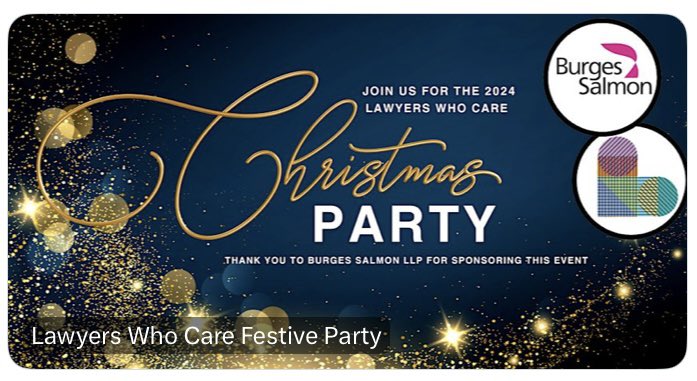 Lucy Barnes (@cepbarrister) on Twitter photo Very excited for our <a href="/lawyerswhocare_/">Lawyers Who Care CIC</a> festive party! With Ms Justice Henke and yours truly speaking (others TBC) 👇🏼
We know first-hand how tough it can be for our community this season, so we wanted to create an event together🎄 FREE for #CEP
eventbrite.co.uk/e/lawyers-who-… Very excited for our <a href="/lawyerswhocare_/">Lawyers Who Care CIC</a> festive party! With Ms Justice Henke and yours truly speaking (others TBC) 👇🏼
We know first-hand how tough it can be for our community this season, so we wanted to create an event together🎄 FREE for #CEP
eventbrite.co.uk/e/lawyers-who-…