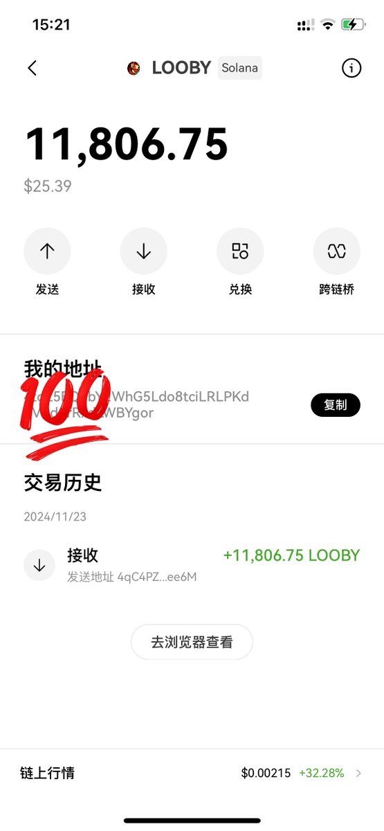 这个活动竟然中奖了，感谢各位厚爱，获得0.1sol的 $LOOBY ，现在我希望它翻10倍100倍。活动真实有效，截图为证。
<a href="/DeSwap_Official/">DeSwap🟩（meme增强版）</a> <a href="/LoobyonSol/">Looby</a>
