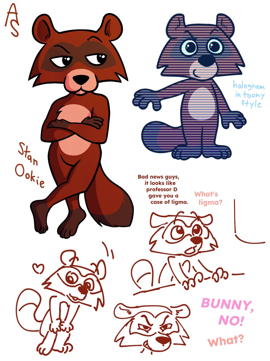 Part three of drawing #bunnymaloney characters in my style!
Stan was the hardest to figure out. I’m very tempted to merge into my toony style on the right… but I want to keep the type of “Disney-esque” body style for anthro animals for now.