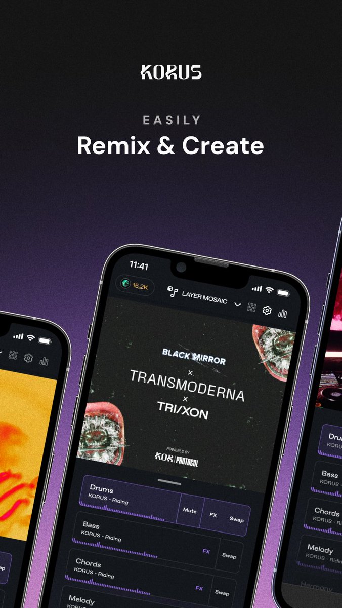 With <a href="/KORUS_AI/">KORUS_AI</a> you can easily remix and create with your favourite artists, labels and IPs.

Try the latest <a href="/blackmirror_xp/">blackmirror_xp</a> pack made by legendary artist Dixon and Transmoderna. 

⭐️ Easily generate your Black Mirror soundtrack
⭐️ Share on X and tag <a href="/blackmirror_xp/">blackmirror_xp</a> 
⭐️ Feature