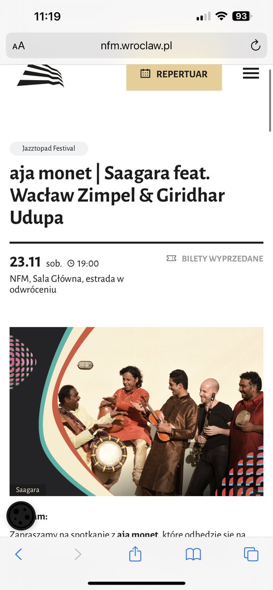 Ghatam GiridharUdupa (@ghatamudupa) on Twitter photo Wroclaw & Krakow!
Today, performing with our team <a href="/saagaraofficial/">Saagara Official</a> at the prestigious <a href="/Jazztopad/">Jazztopad Festival</a> Festival, held at <a href="/NFM_Wro/">NarodoweForumMuzyki</a>.
Tomorrow, we’re back in Krakow at Alchemia!
#Saagara #Jaaztopad #Ghatam #GhatamUdupa Wroclaw & Krakow!
Today, performing with our team <a href="/saagaraofficial/">Saagara Official</a> at the prestigious <a href="/Jazztopad/">Jazztopad Festival</a> Festival, held at <a href="/NFM_Wro/">NarodoweForumMuzyki</a>.
Tomorrow, we’re back in Krakow at Alchemia!
#Saagara #Jaaztopad #Ghatam #GhatamUdupa