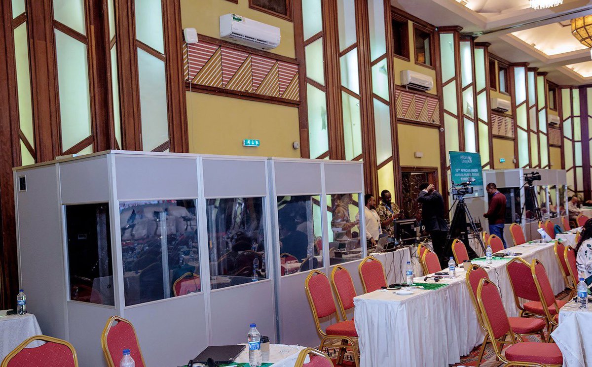katingedgeevent's tweet photo. Making multilingual discussions possible.Our interpretation booths,table microphones & headsets played a vital role in fostering inclusive dialogue at the 12th African Union Annual Humanitarian Symposium.Communication without barriers. #InnovationInEvents #AUHumanitarianSymposium https://t.co/nbkdJ4vueX