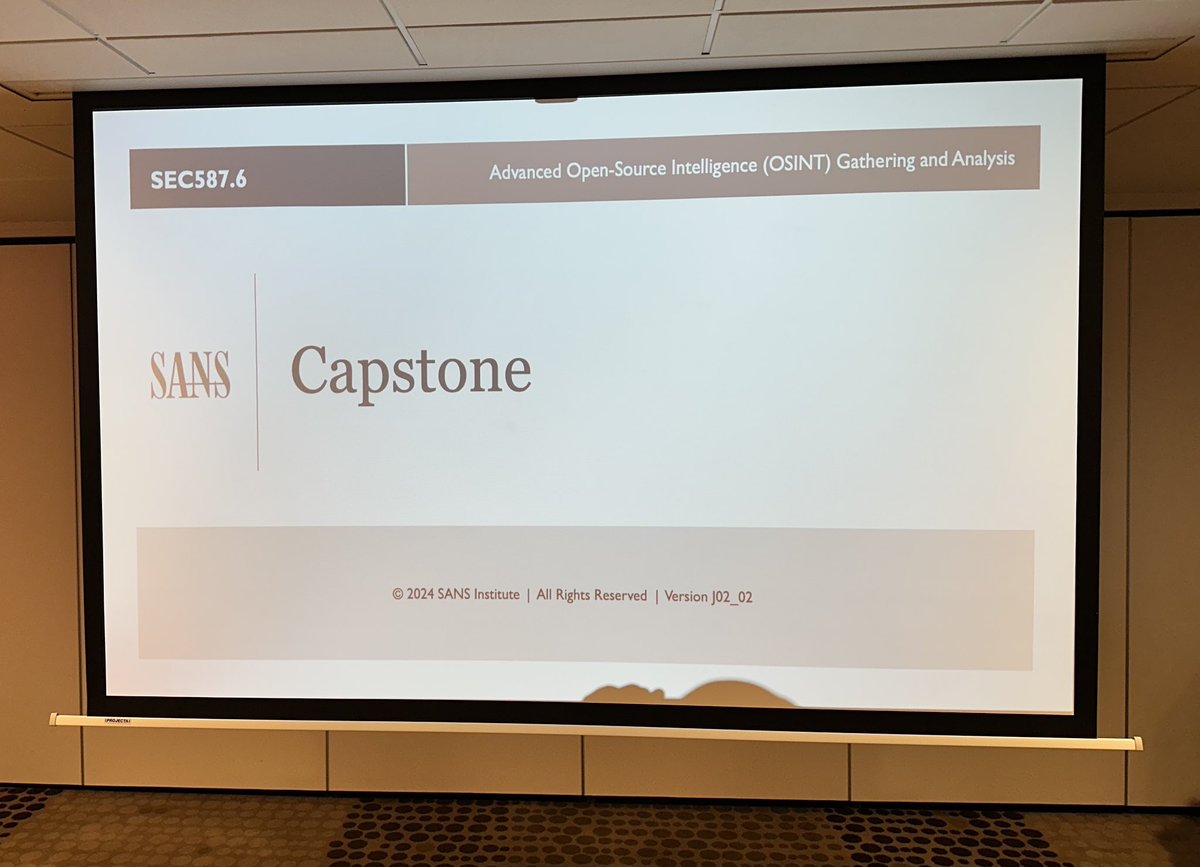 dutch_osintguy's tweet photo. After teaching a full class of students about advanced #OSINT for a week in the @SANSInstitute #SEC587 course itβs now time for the final capstone CTF.
https://t.co/6vhI3Gd95k https://t.co/FUDSmv9vri
